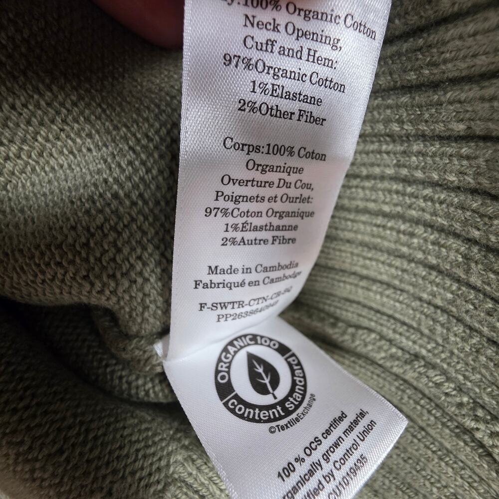 Everlane The Boxy Sweater Everyday Cotton Sage Green Small - Picture 12 of 15